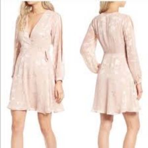 ASTR The Label Champagne Rose wrap mini dress size small